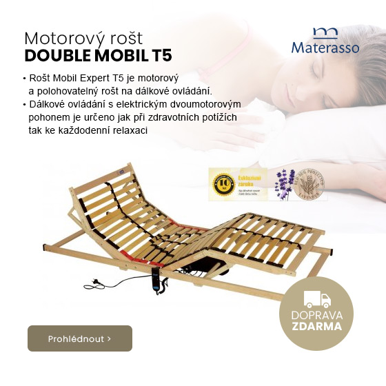 Materasso Motorový rošt Double mobil T5 Bezdrátové ovládání 90 x