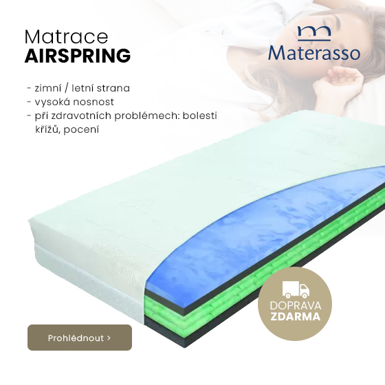 Matrace AIRSPRING biogreen Nordic cold / Lanolin 90 x 200 x 25