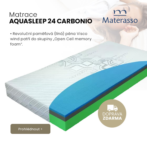 Materasso Matrace AQUASLEEP 24 Carbonio 80 x 200 x 24